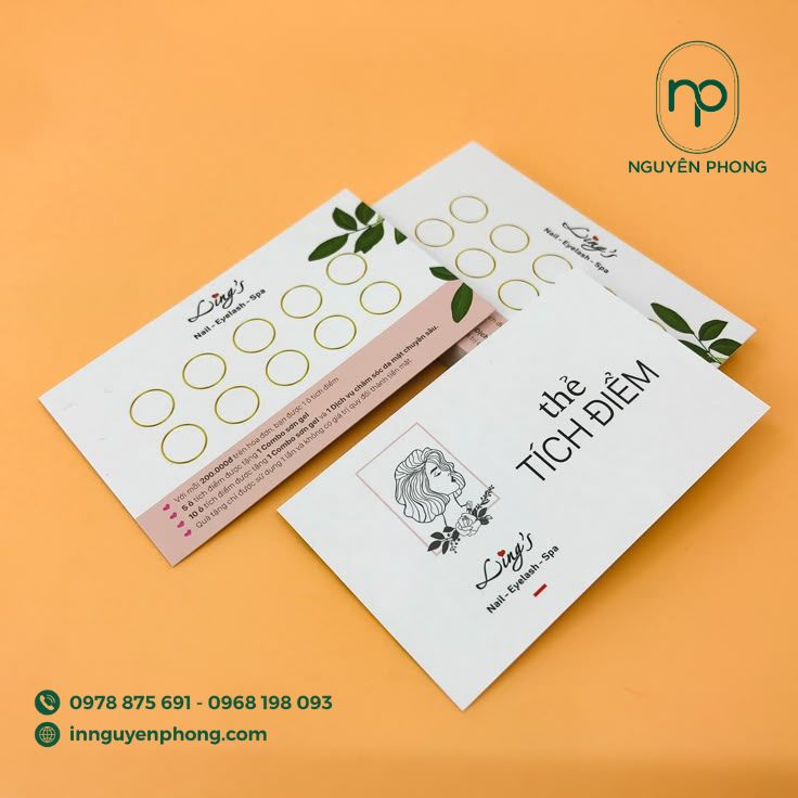 thẻ tích điểm spa đẹp và ấn tượng